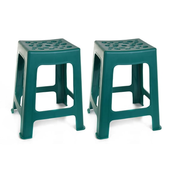 Mintra Home Light Duty Plastic Stools (18in Height, 2 Pack)