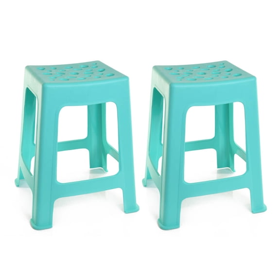 Mintra Home Light Duty Plastic Stools (18in Height, 2 Pack)