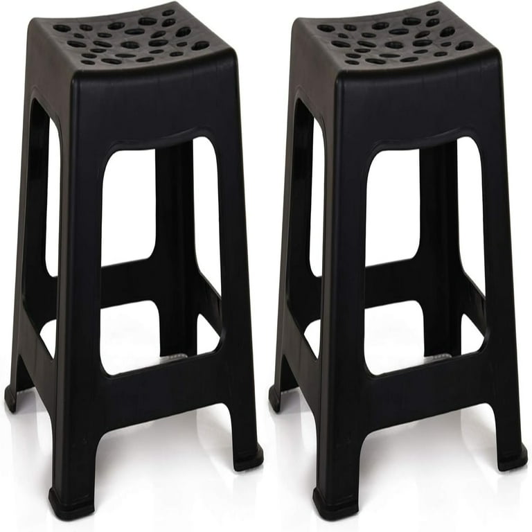 Mintra Home Light Duty Plastic Stools 2pk 18in Height Lime Green