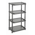 Mintra Home Light Duty Plastic Storage Racks (Rectangular Rack, Grey ...