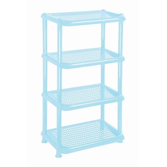 Mintra Home Light Duty Plastic Storage Racks (Rectangular Rack, Powder Blue) -07249-
