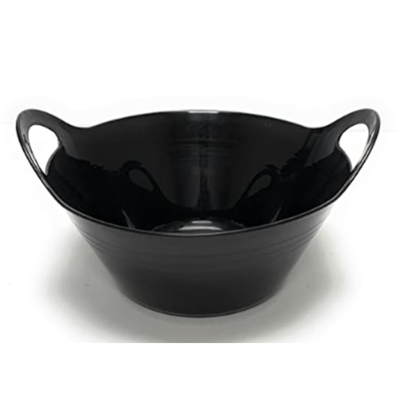 Mintra Home - 4.5L Large Snack Bowl w/Handles 2PK - Black- Large Serving Bowls for Snacks, Popcorn, Chips, Candy, Halloween (11.25inW x 6.