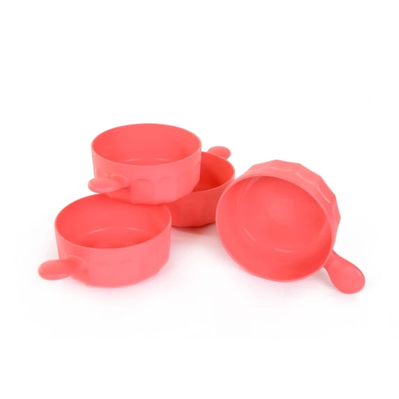 Mintra Home Unbreakable Plastic Bowl - Bowl with One Handle 4 Pack
