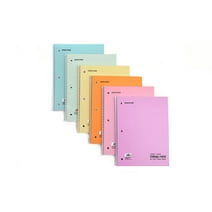 Mintra Office (04693) Spiral Notebooks Pastel College Ruled 6 Pack (70 Sheets)