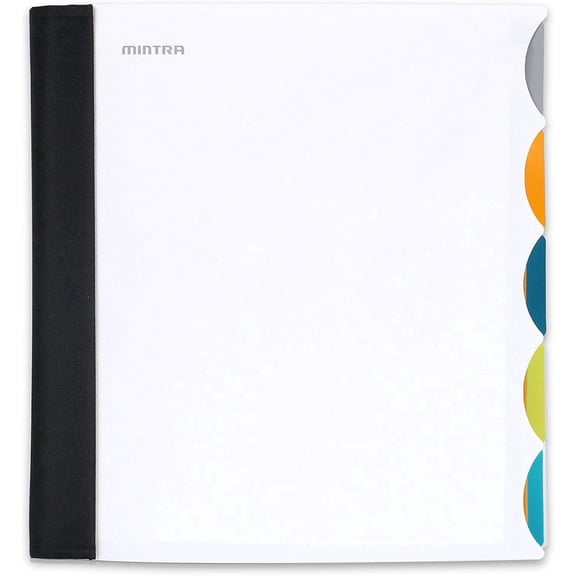 Mintra Office Durable PREMIUM Spiral Notebook -(14227) (WHITE, 5 Subject (8.5in x 11in))