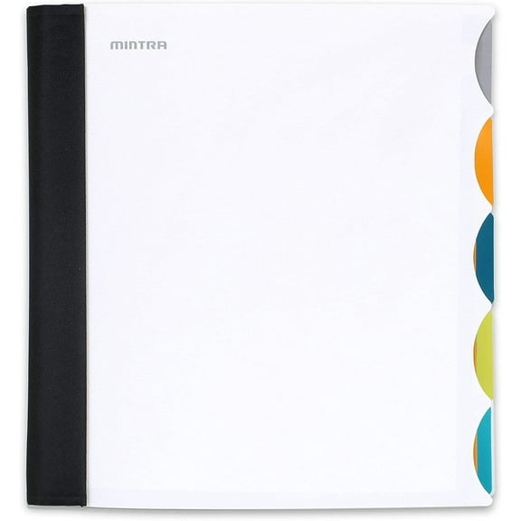 Mintra Office Durable PREMIUM Spiral Notebook -(14227) (WHITE, 5 Subject (8.5in x 11in))