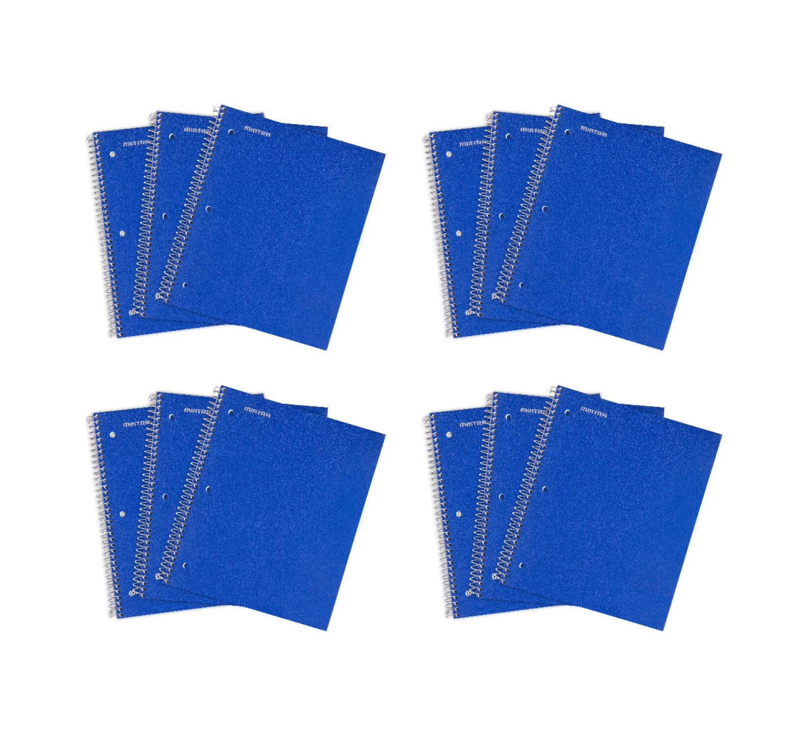 Mintra Office Durable Spiral Notebooks, 1 Subject, 100 Sheets, College Ruled 12 Pack