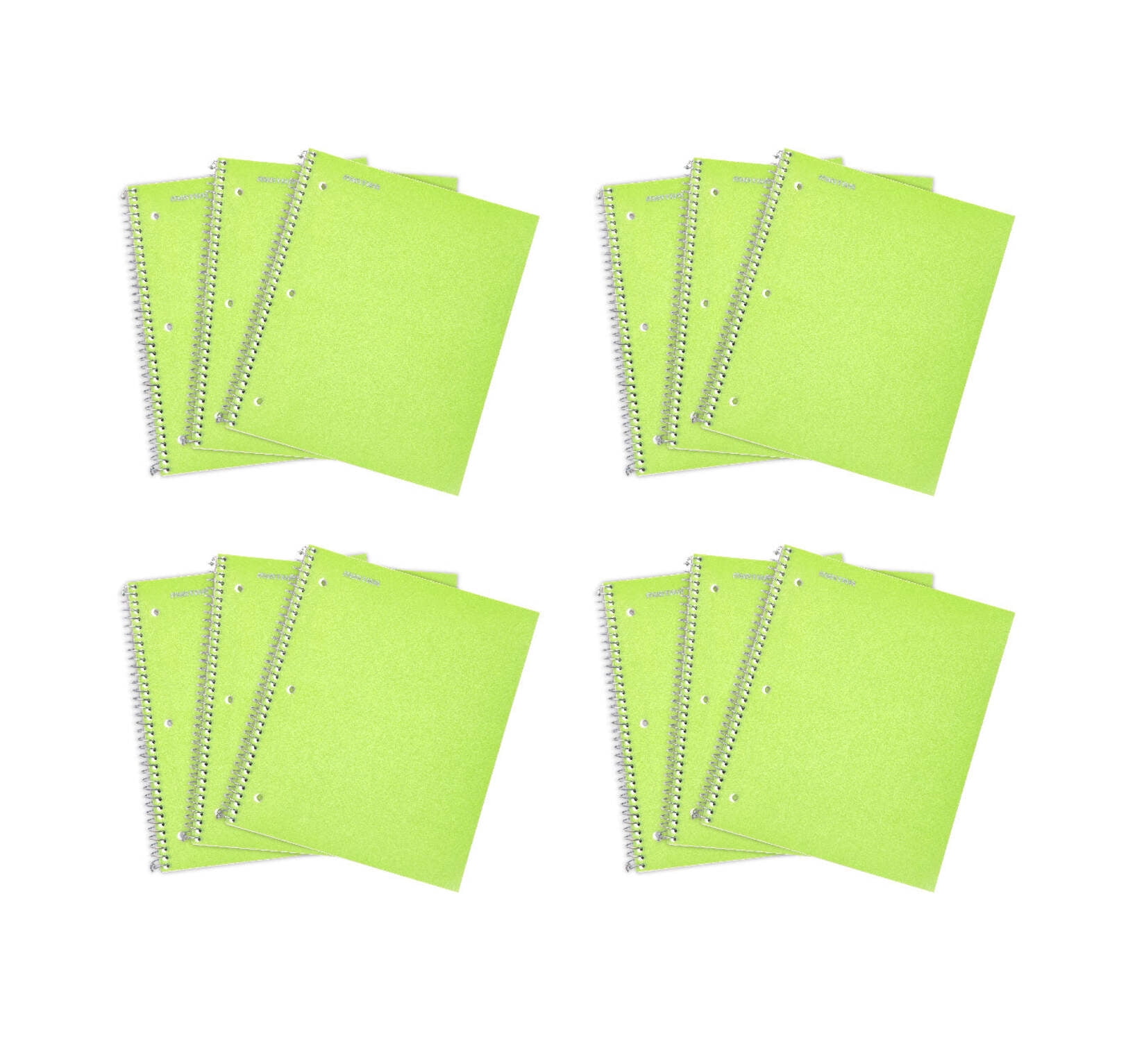 Mintra Office Durable Spiral Notebooks, 1 Subject, 100 Sheets, College Ruled 12 Pack