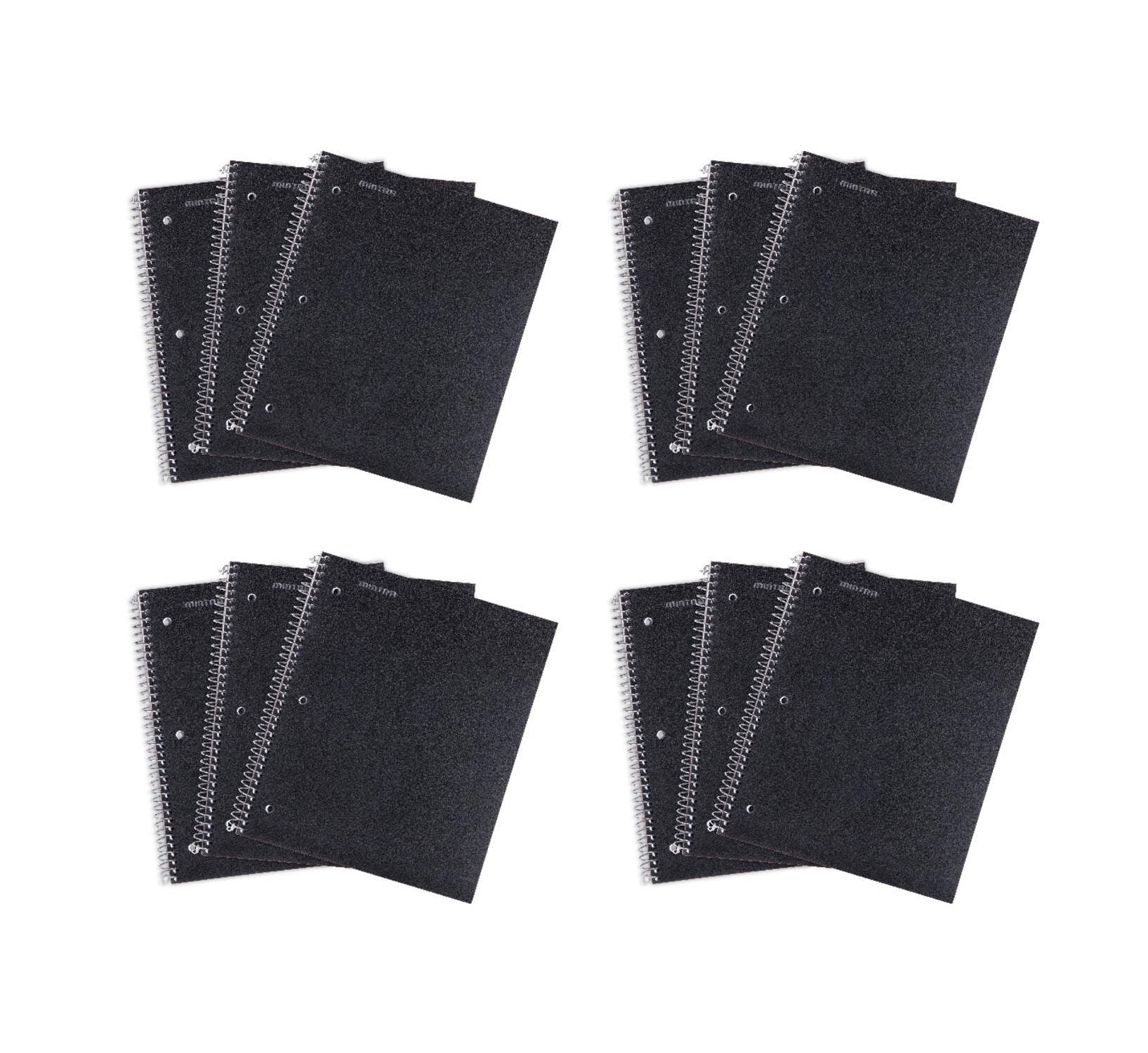 Mintra Office Durable Spiral Notebooks, 1 Subject, 100 Sheets, Wide Ruled, 12 Pack
