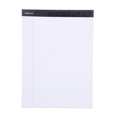 Mintra Office Legal Pads -(5766) 50 Sheets per Notepad (Basic, 8.5in x 11in, Wide (White) (6 Pack)