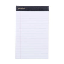 Mintra Office Legal Pads - (BASIC WHITE 6pk,) - 50 Sheets per Notepad, Micro perforated Writing Pad, Notebook Paper for School, College, Office, Business