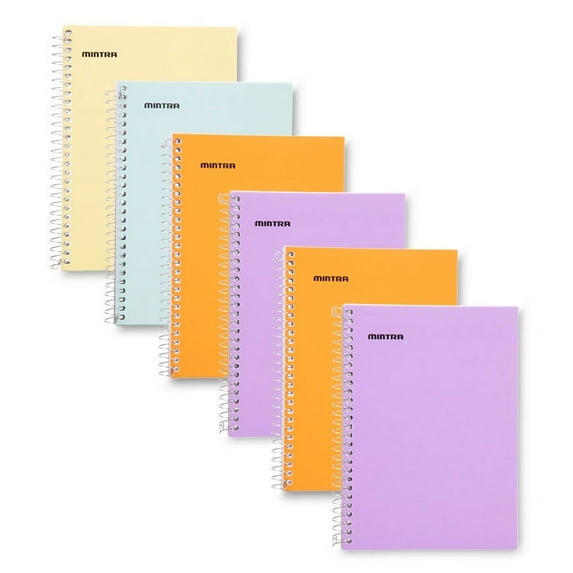 Mintra Office Memo Pads - (7770) (3x5 Side Spiral 6pk - Pastel)