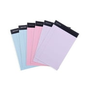 Mintra Office - Pastel Legal Pads 6PK - 50 Sheets per pad - Colorful Writing Pad, Notepad Paper for Business, School, College