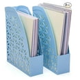 thumbnail image 1 of Mintra Office Plastic Desk Organizers 2pk (Arctic Ice, Magazine File) -15247-, 1 of 8