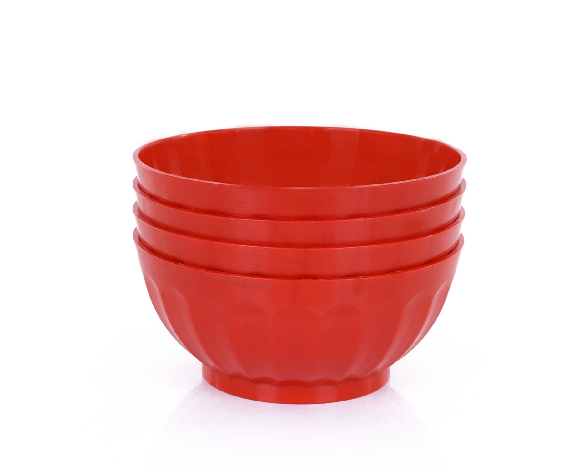 Mintra Unbreakable Plastic Bowl - 4 Pack Large 1.8 L