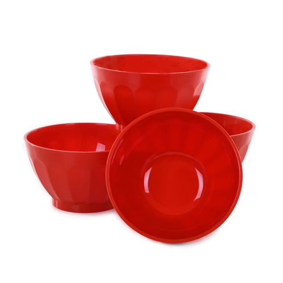 Mintra Unbreakable Plastic Bowl - 4 Pack Medium 750ml - 5.5inW x 3inH