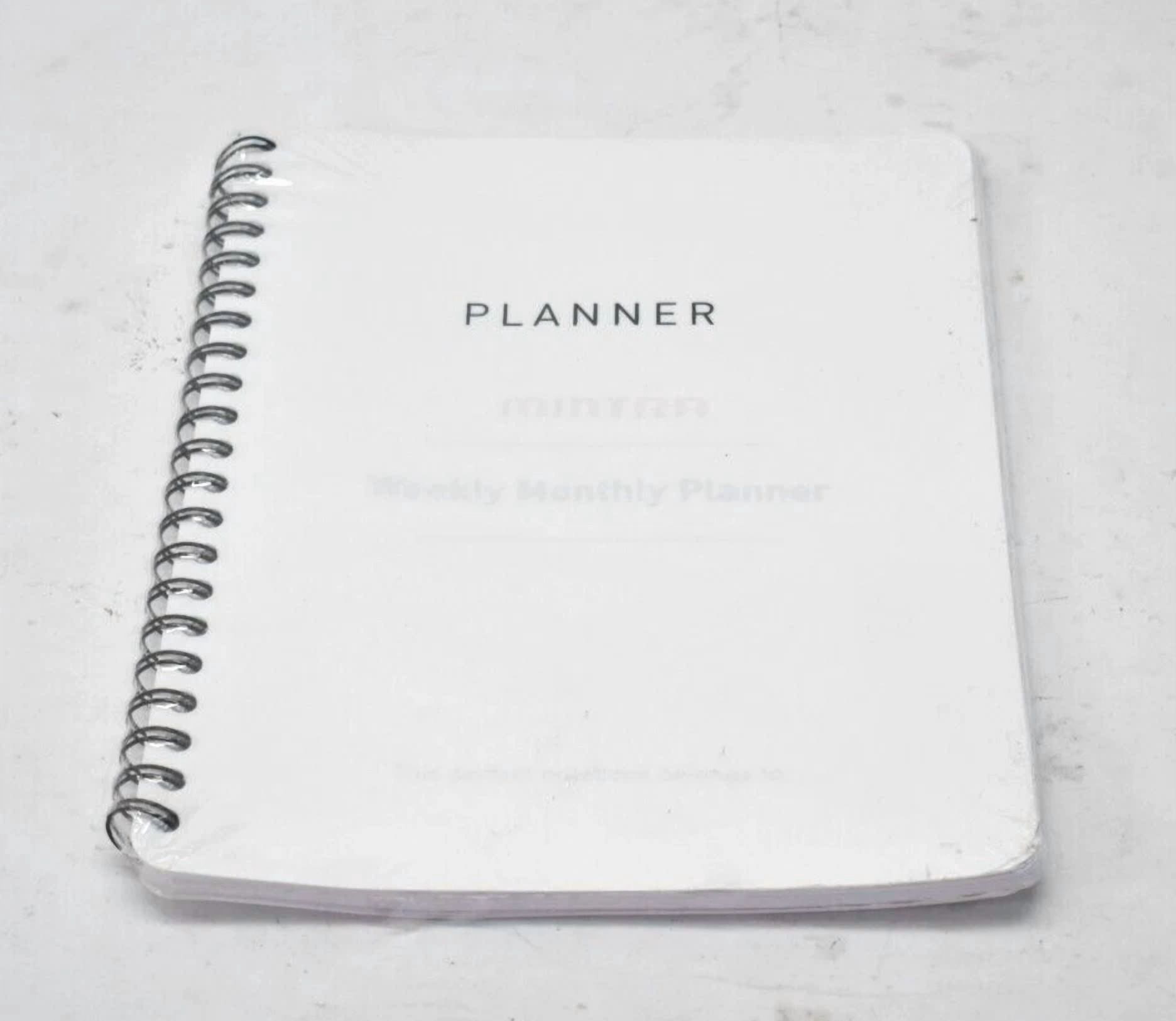 Mintra Undated Monthly Weekly Planner Journal Calendar Letter Size White
