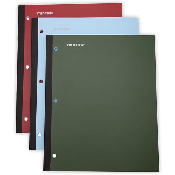 Mintra Wireless Notebook 3pk - 80 Sheets - College Ruled