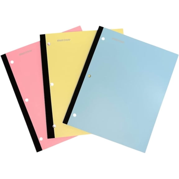 Mintra Wireless Notebook 3pk - 80 Sheets - College Ruled