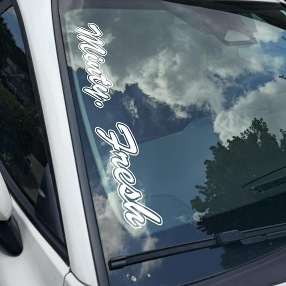Minty Fresh! Vinyl Decal Sticker Bumper Window UV & Water Resistance Banner 21" perfect fit for windshield Low life