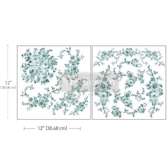 Minty Roses Redesign With Prima Maxi Transfer