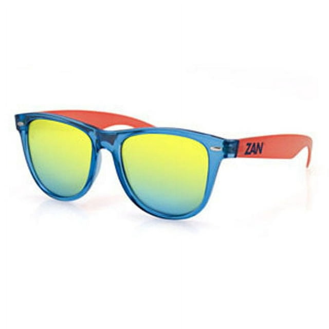 Minty Sunglasses with Blue and Orange Smoke Yellow Mirror