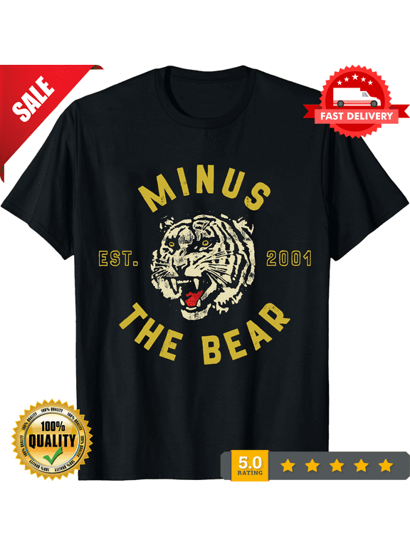 Minus The Bear Tiger Black Cotton All size S-5XL T-Shirt IA479, ULTRA LIMITED-TH68189