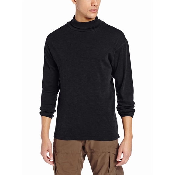 Minus33 Men's Merino Wool Kinsman Midweight Turtleneck, Black, Medium