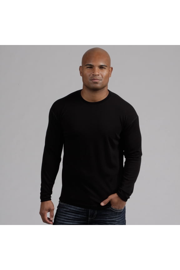 Heavyweight Men's Wool Crew Top - 100% Merino Wool