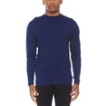 thumbnail image 1 of 100% Merino Wool Lightweight Mens Base Layer - Long Sleeve Crew Shirt Navy Small, 1 of 5