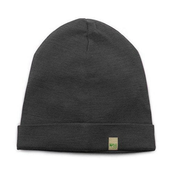 100% Merino Wool Cuff Beanie - Mens & Womens Warm Winter Hat - Watch Cap - Toque - Charcoal Gray