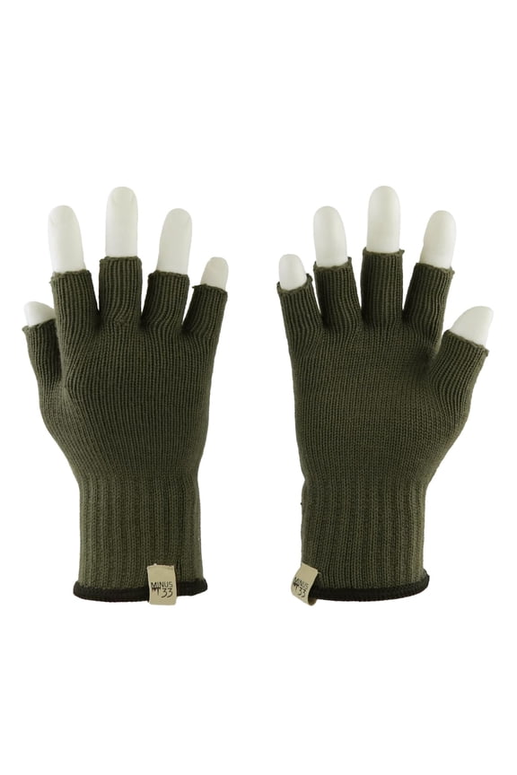 Minus33 Women's Lightweight Wool Fingerless Gloves, Olive Drab Green