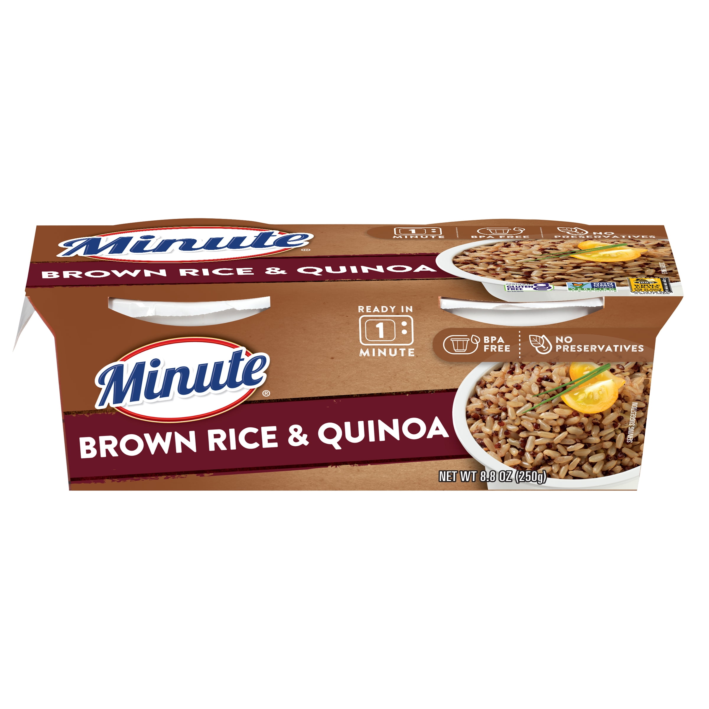 Minute Brown Rice and Quinoa, Microwaveable Rice and Quinoa Cups, 4.4 ...