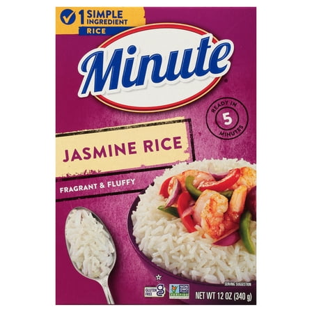 Minute Instant Jasmine Rice, Fragrant and Fluffy, 12 oz