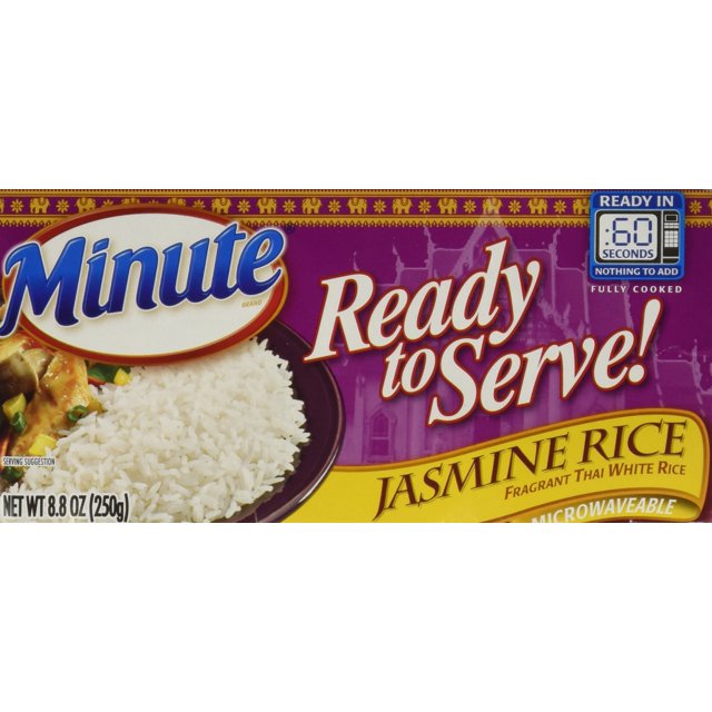 Minute Jasmine Rice Microwaveable Rice Cups 4.4 Oz (Pack of 2
