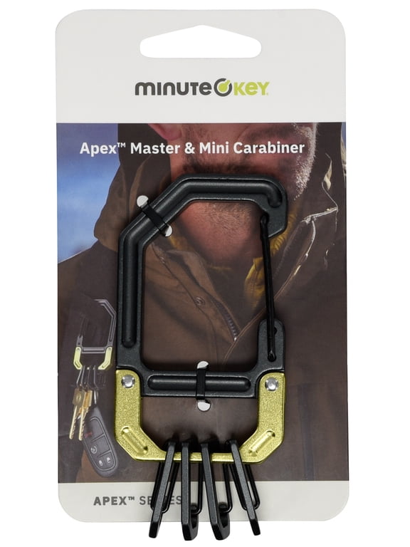 Apex Master and Mini Carabiner, Aluminum, Rust Resistant, Black