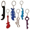 Minute Key Bottle Opener Keychains, Bottle Opener Shapes, Steel, Pack of 6, MultiColor