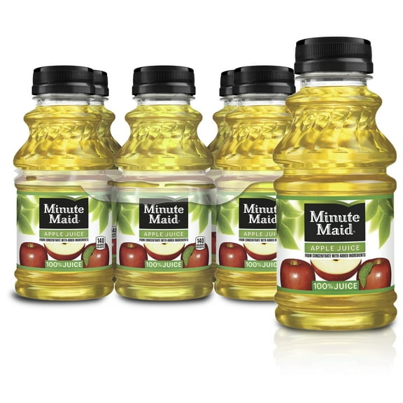 Minute Maid 100% Apple Fruit Juice Drink, 10 fl oz, 6 Bottles