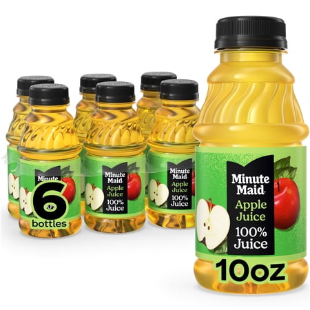 Minute Maid Apple Juice Bottles, 10 fl oz, 6 Pack