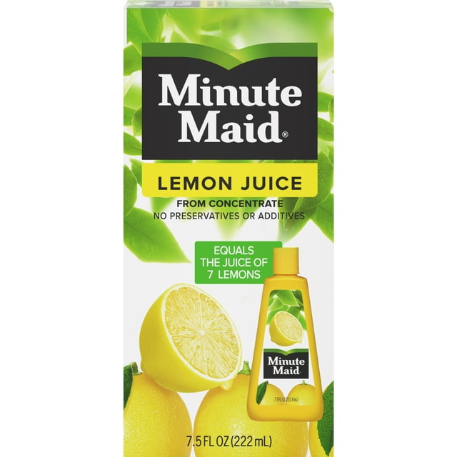 Minute Maid 100% Pure Lemon Fruit Juice, 7.5 fl oz Bottle