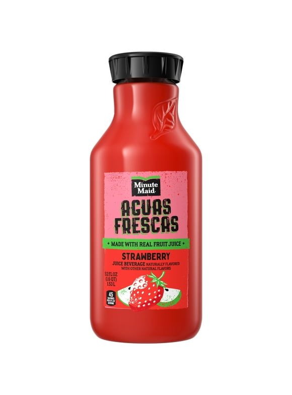 Minute Maid Aguas Frescas Strawberry Bottle, 52 fl oz