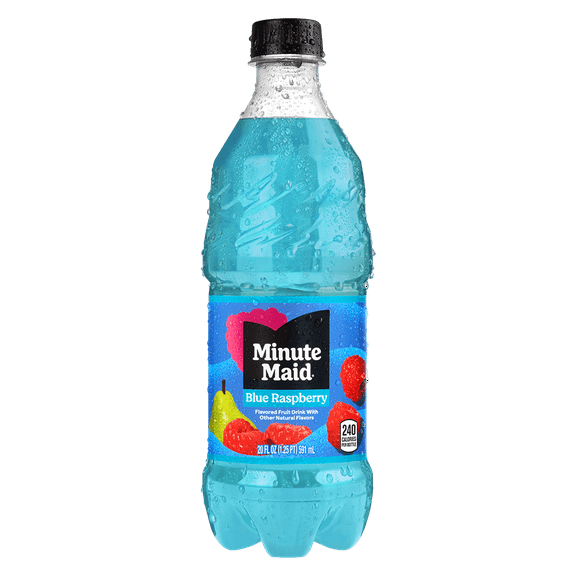 Minute Maid Blue Raspberry Juice, 20oz, Bottles, 24 Pack