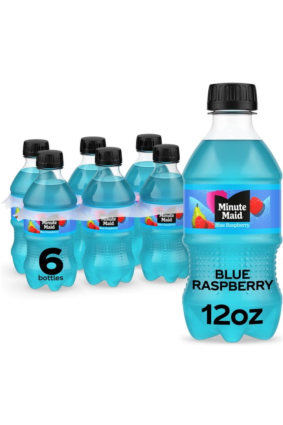 Blue Raspberry Juice Drink Bottles, 12 fl oz, 6 Pack