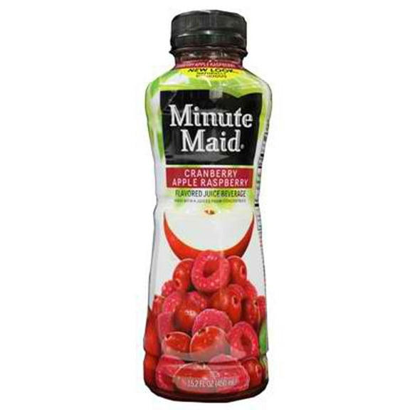 Minute Maid Cranberry Apple Raspberry Juice 12 oz Plastic Bottles - Pack of 24