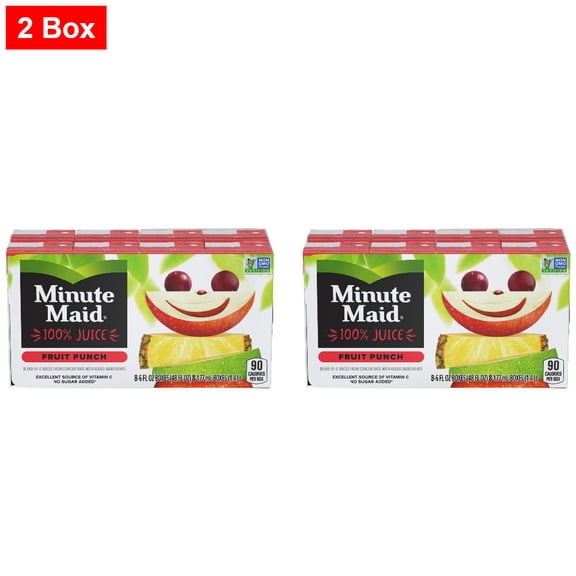 Minute Maid Fruit Punch Juice Boxes 8 ct / 6 fl oz - 2 Box