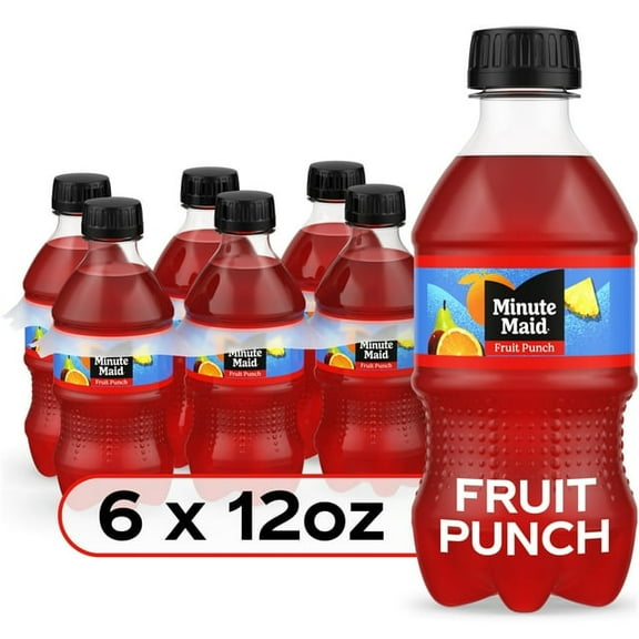 Minute Maid Fruit Punch Juice Drink Bottles, 12 fl oz, 6 Pack,pck of 1