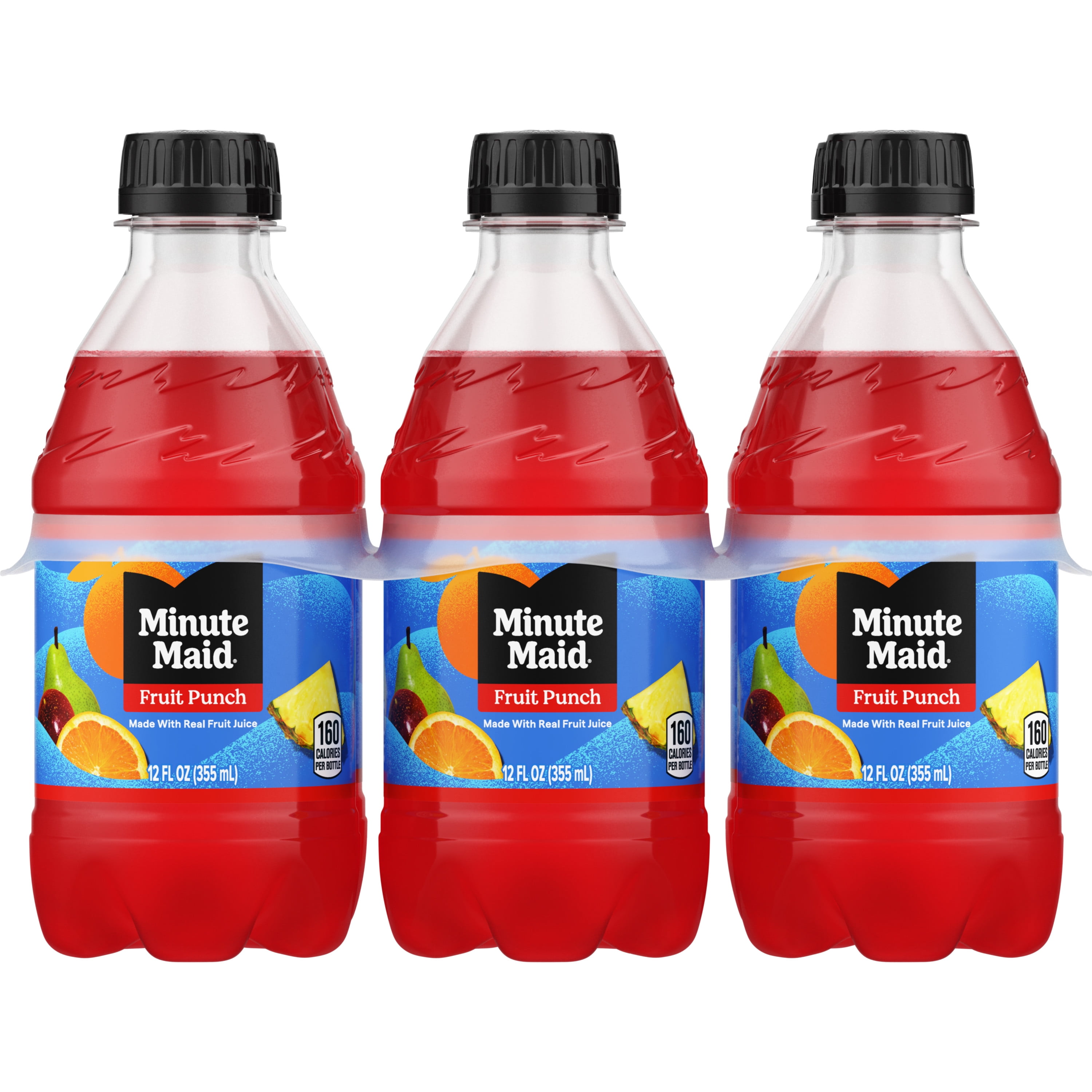 Minute Maid Fruit Punch Juice Drink Bottles, 12 fl oz, 6 Pack - Walmart.com