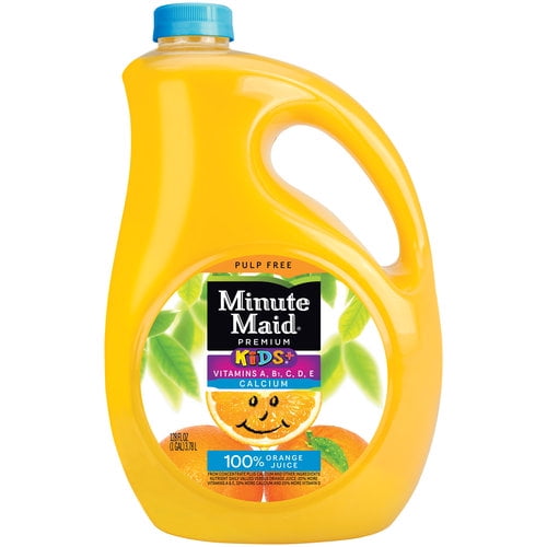 Minute Maid, Kids+ Pulp Free 100 Orange Juice, 128 Fl. Oz.