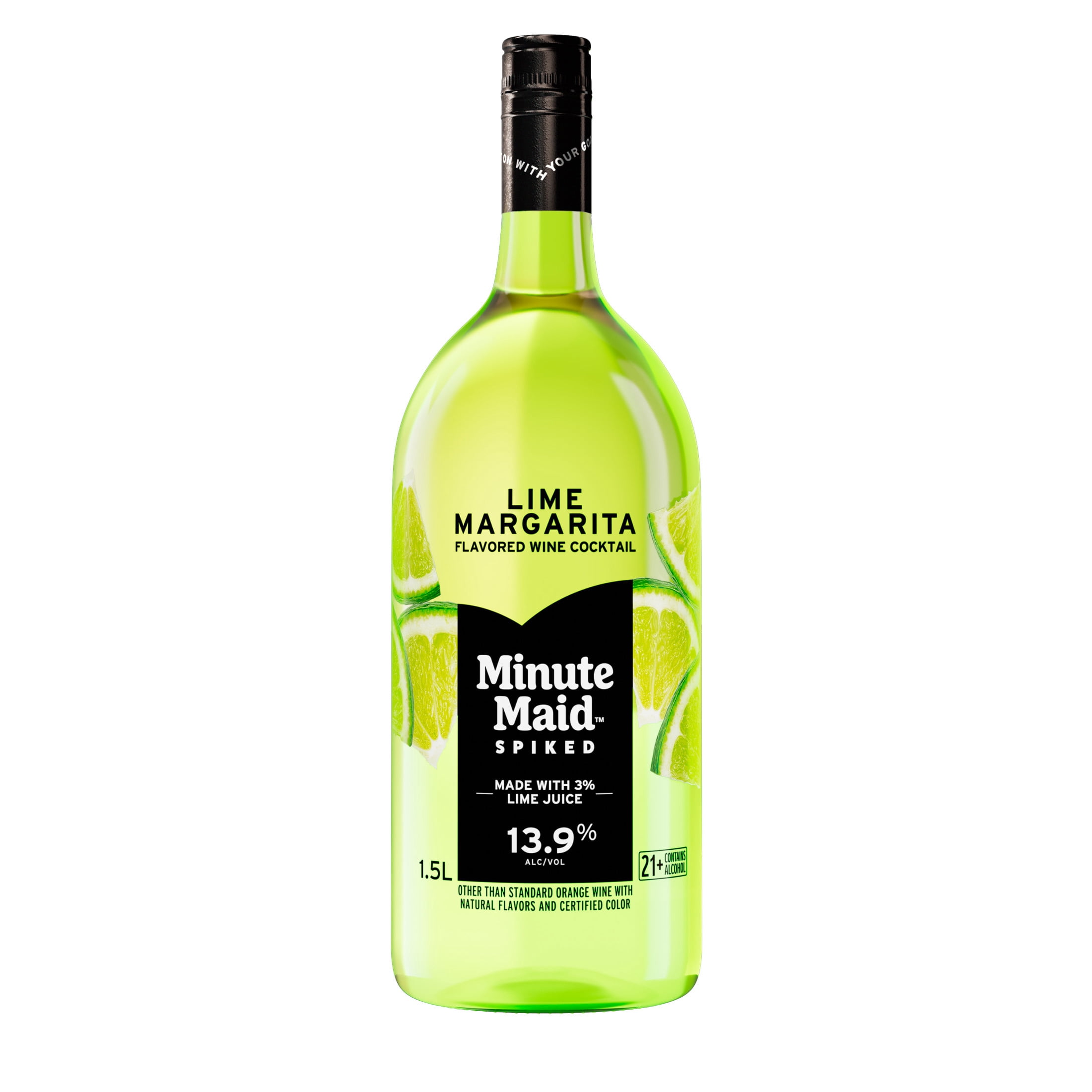 Minute Maid Spiked Lime Margarita, 1.5L Glass Bottle, 27.8 Proof