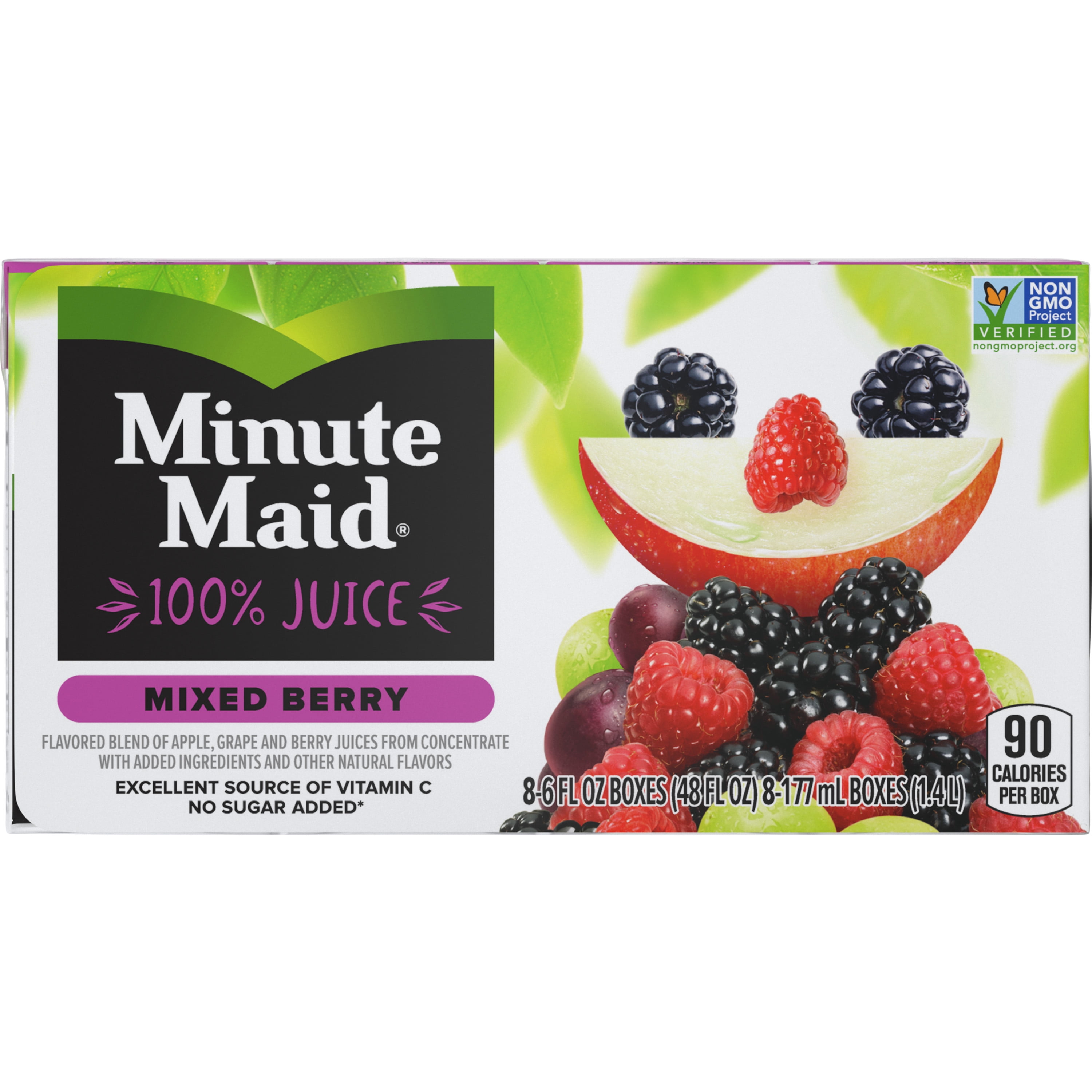 Minute Maid Mixed Berry Juice 100 Cartons 6 fl oz 8 Pack